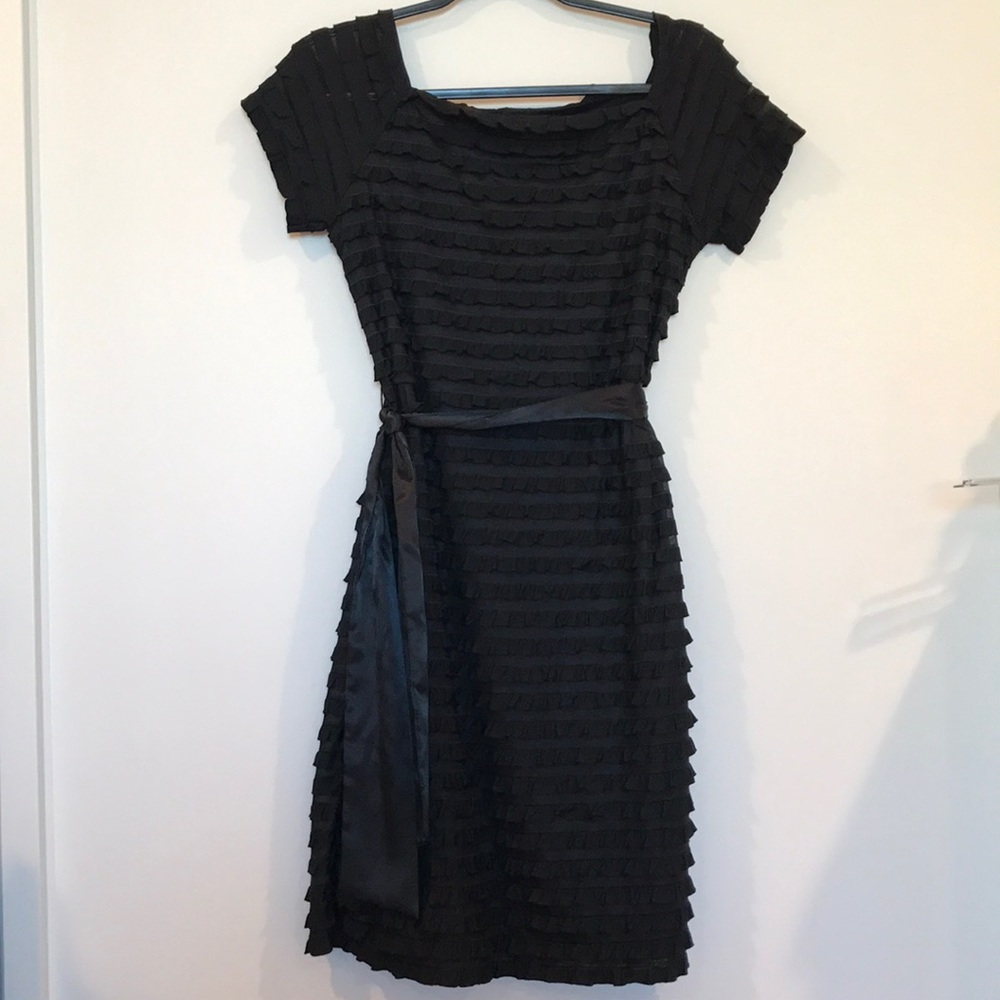 Black Dress with Waist Tie